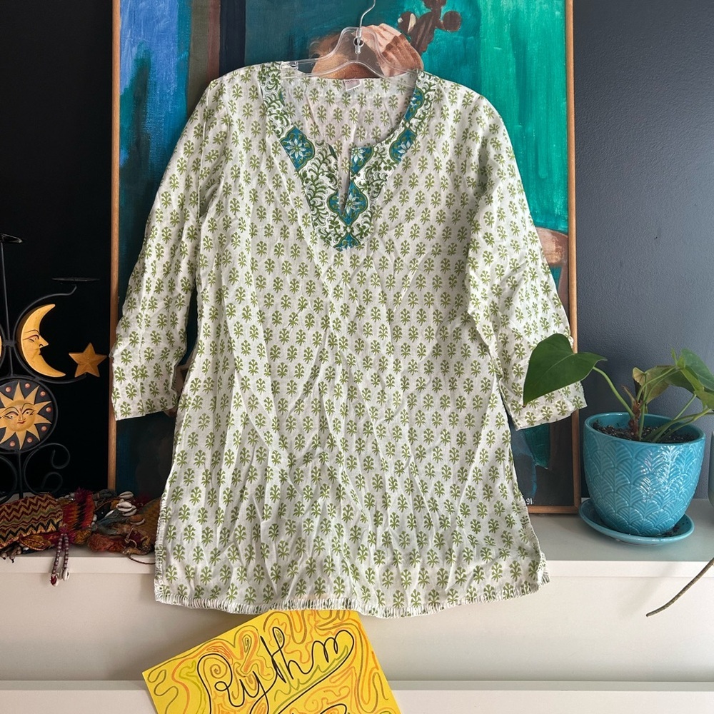 Green Floral Women's Tunic
